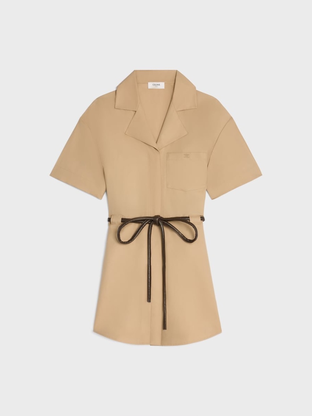 Celine Dress In Cotton And Silk Twill Fr34